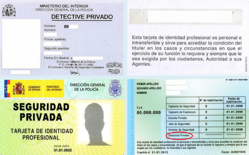 Tarjeta Identificacion Detective Privado